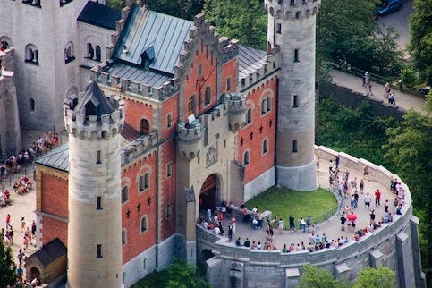 Schloss Neuschwanstein von oben