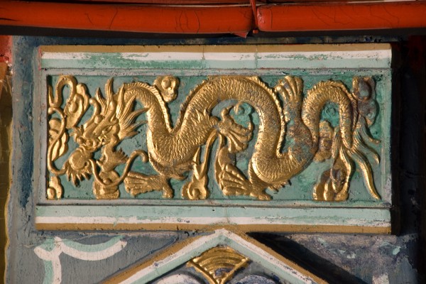 Wong Tai Sin Temple Drachen als Verzierung